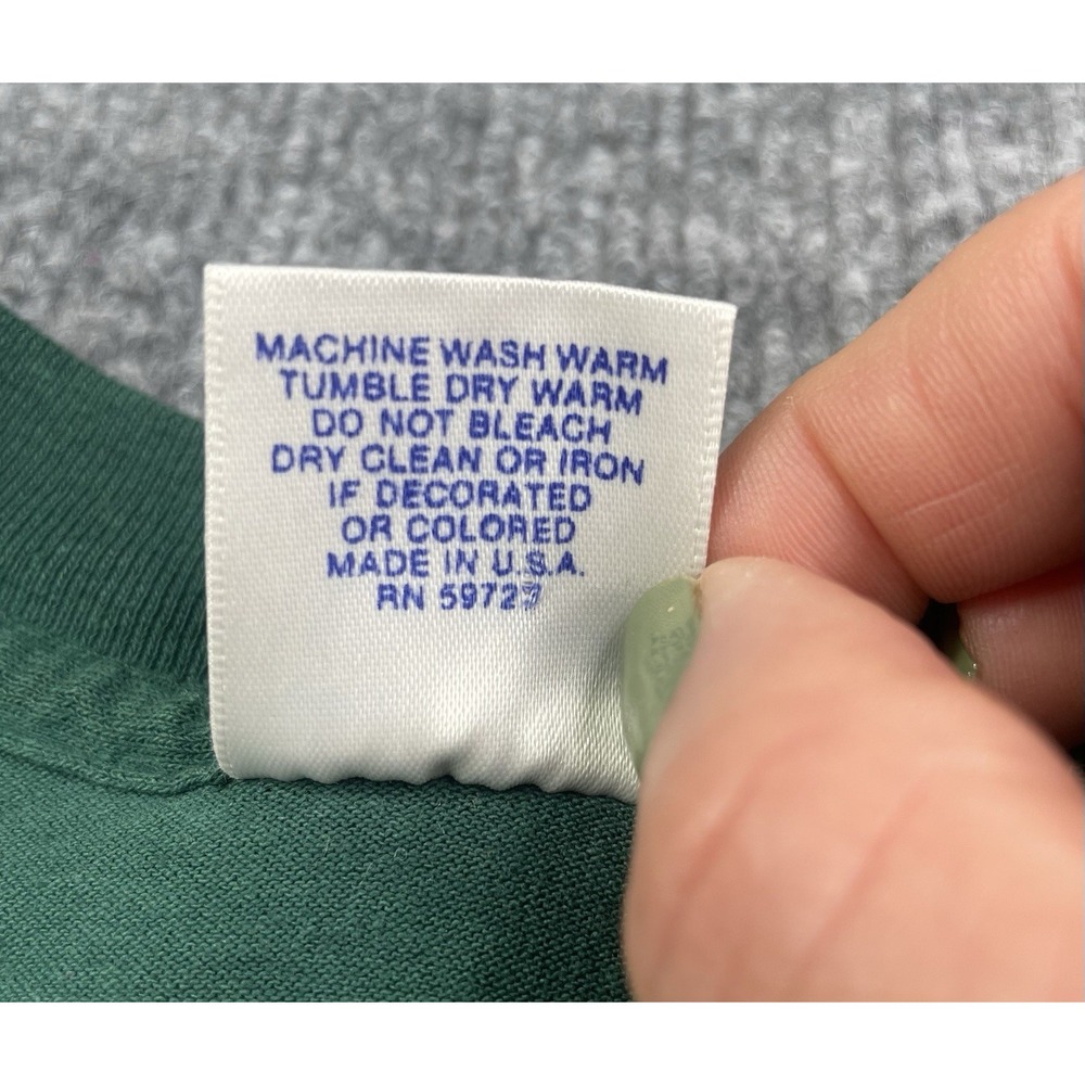 Vintage 1990 Oakland MLB Baseball Champions Shirt Green Large Single Stitch USA - Picture 4 of 8